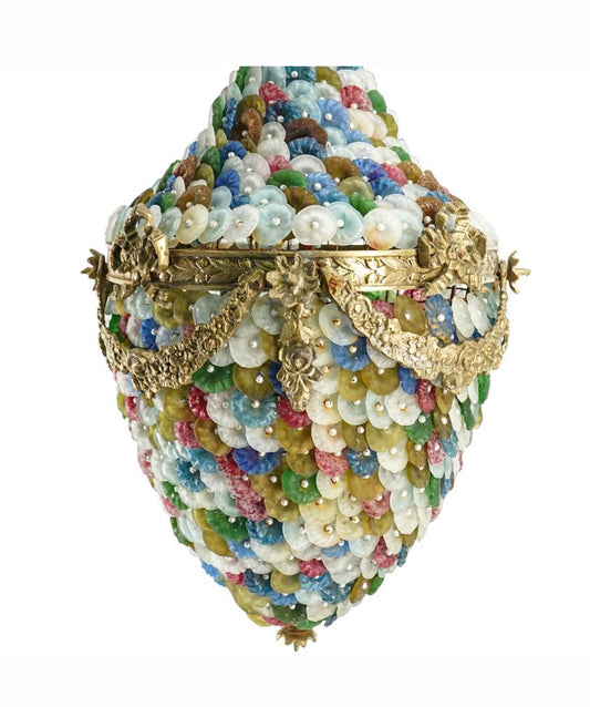 Murano Polychrome Egg Chandelier