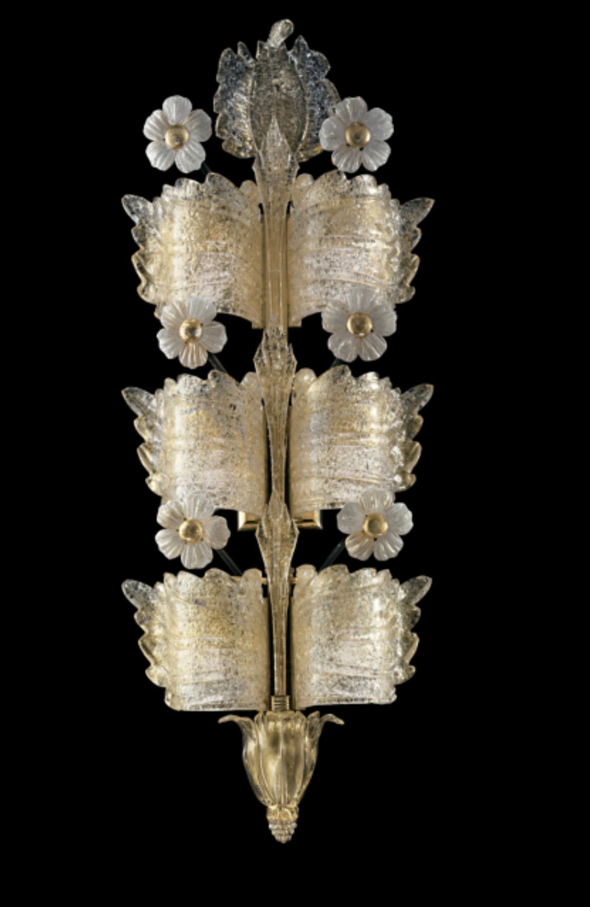 Murano Vintage Pair Table Lamps Light Blue